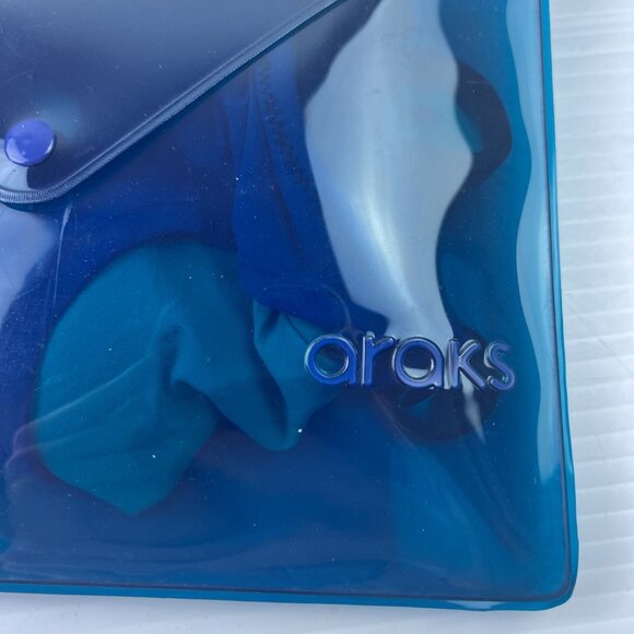 Araks High Waisted Full Coverage Swim Bikini Bottom Size XS Blue Cutout Back - Picture 6 of 7